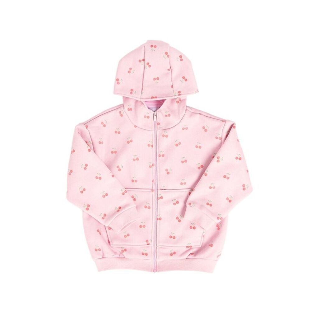 Bums & Roses Girls  Cherry Sweet Zip-Up Hoodie, Multicolor